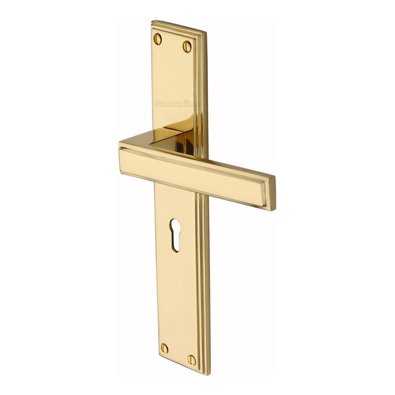 Atlantis Long Door Handle on Plate - ATL6700-PB