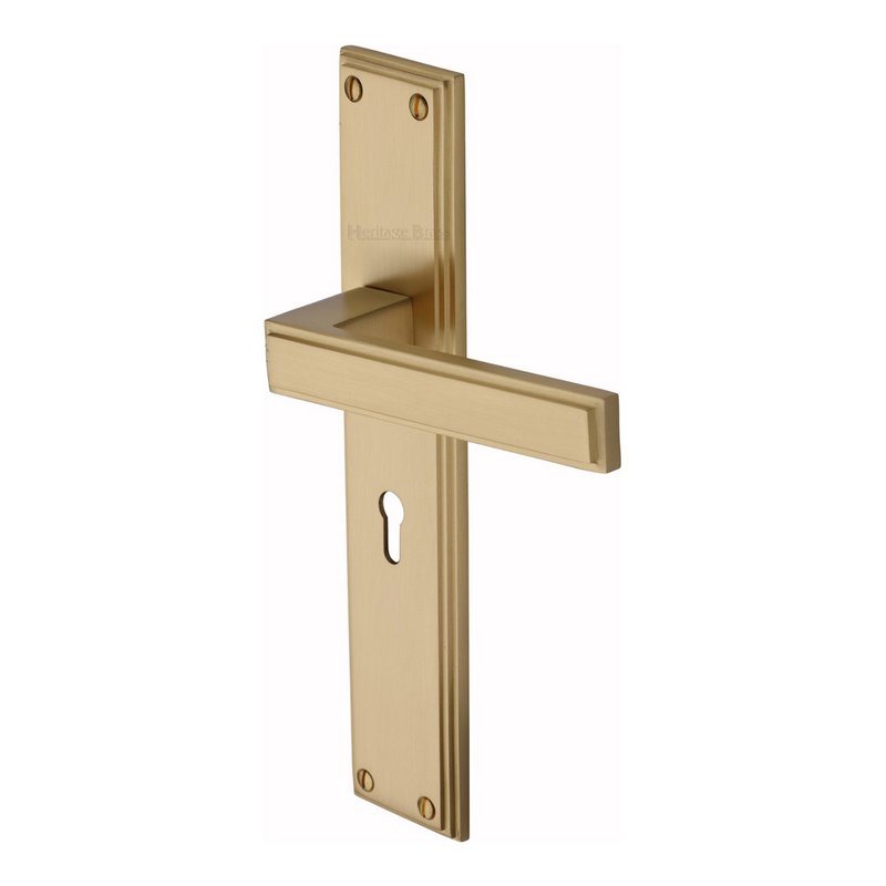 Atlantis Long Door Handle on Plate - ATL6700-SB