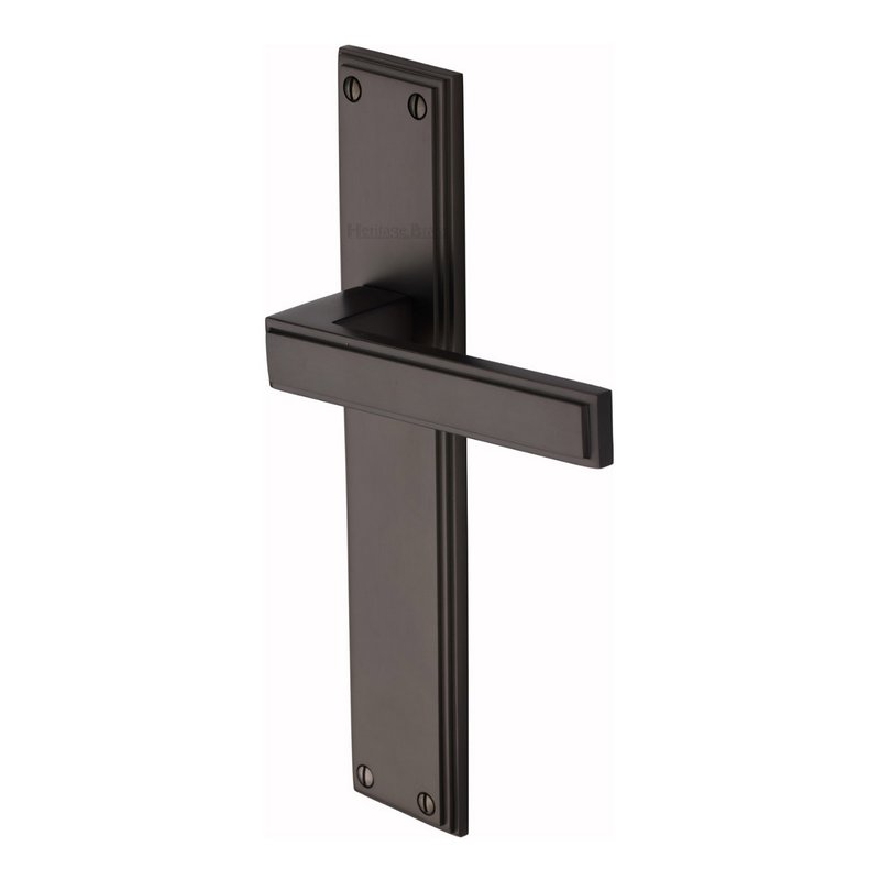 Atlantis Long Door Handle on Plate - ATL6710-MB