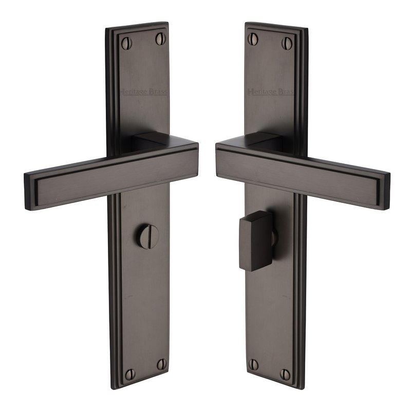 Atlantis Long Door Handle on Plate - ATL6730-MB