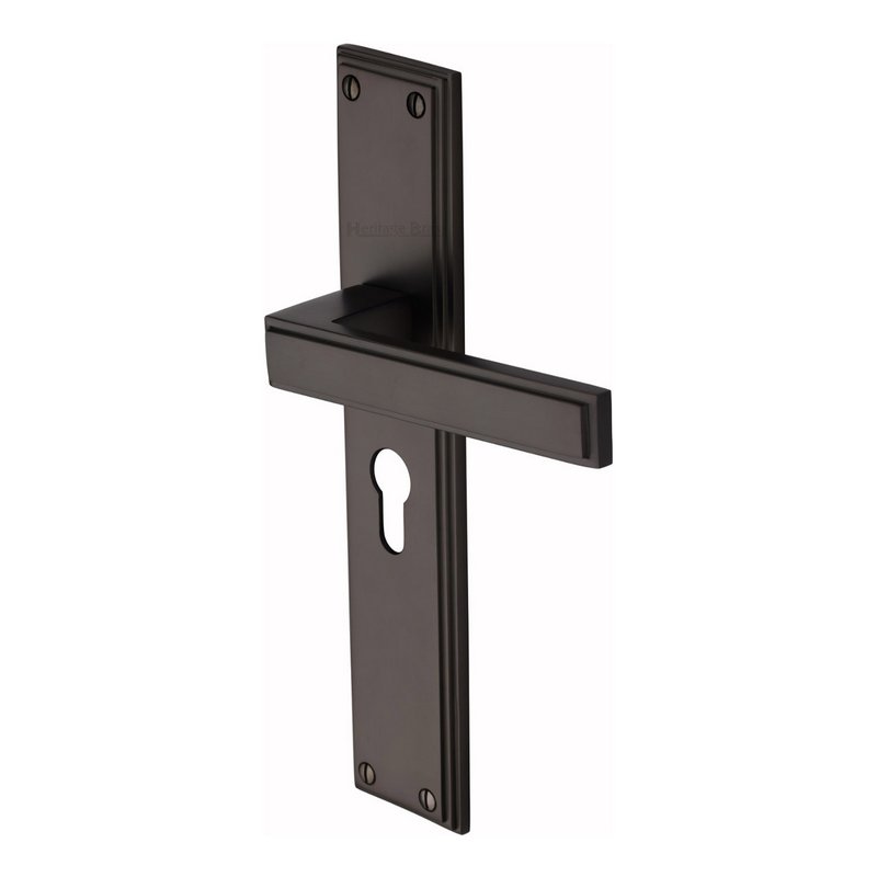 Atlantis Long Door Handle on Plate - ATL6748-MB