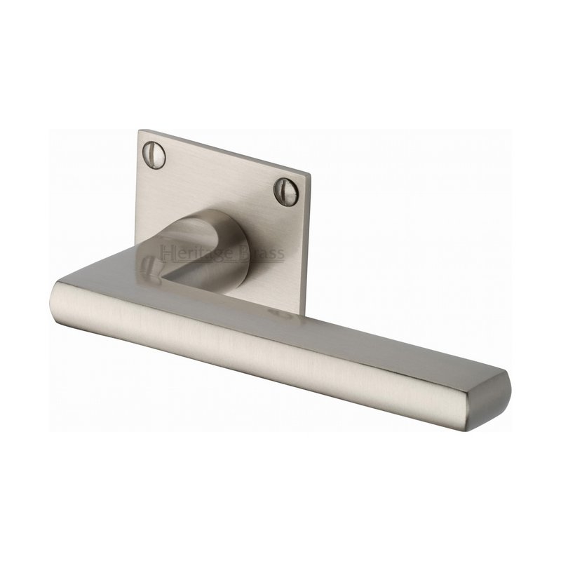 Trident Low Profile Door Handle on Square Rose - BAU2910-SN