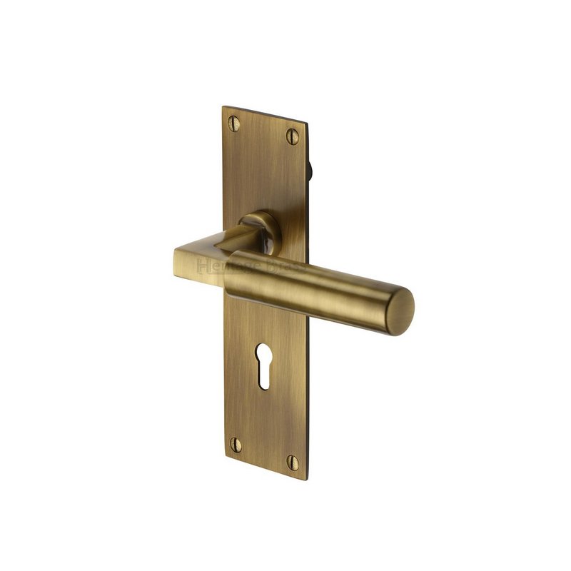 Bauhaus Door Handle on Plate - BAU7300-AT