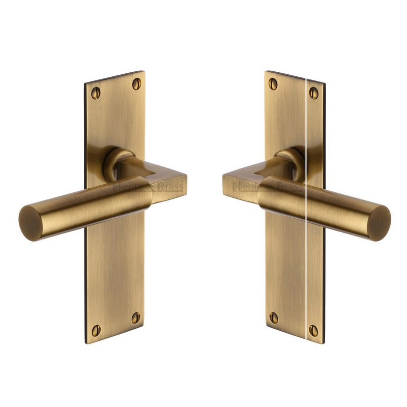 Bauhaus Door Handle on Plate - BAU7310-AT