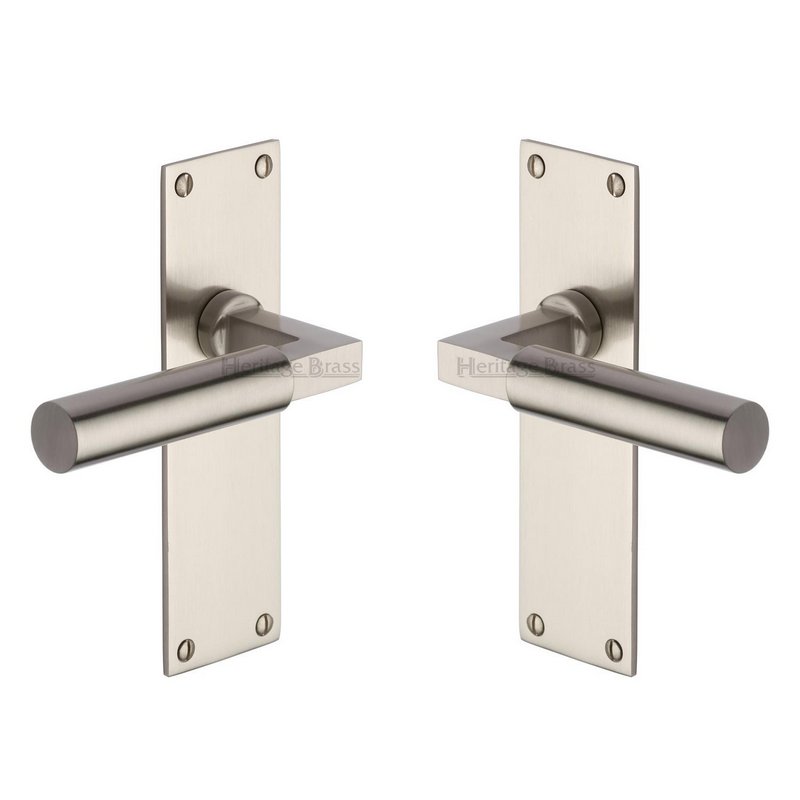 Bauhaus Door Handle on Plate - BAU7310-SN