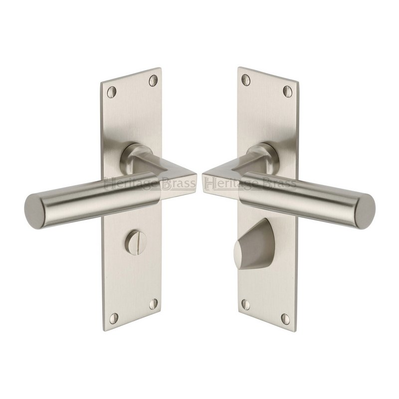 Bauhaus Door Handle on Plate - BAU7330-SN