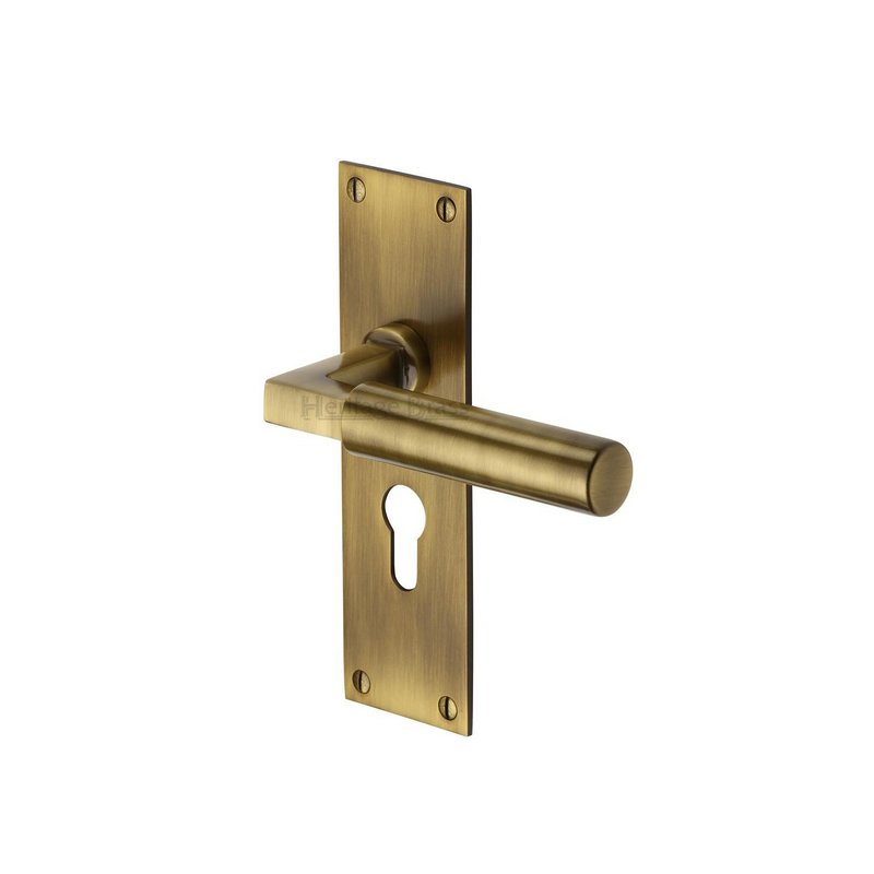 Bauhaus Door Handle on Plate - BAU7348-AT