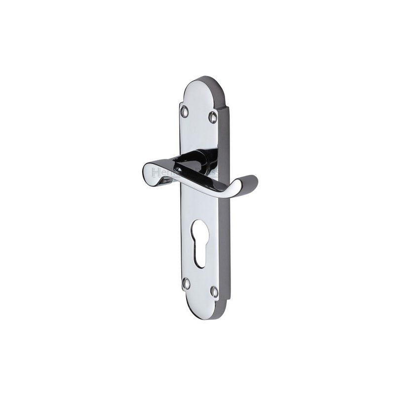 Builders' Range Door Handle on Plate - BUI548-PC
