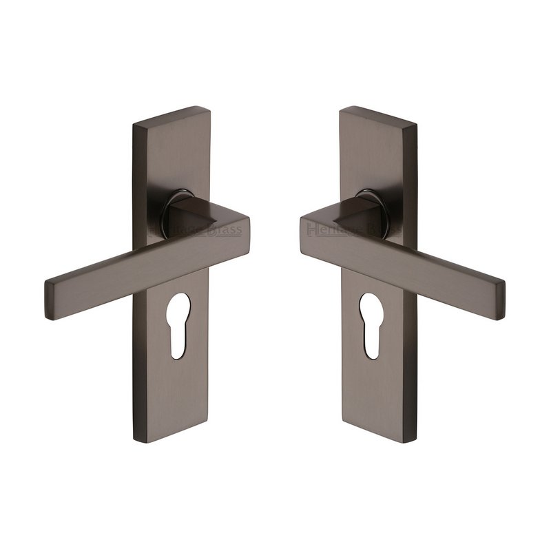 Delta Door Handle on Plate - DEL6048-MB