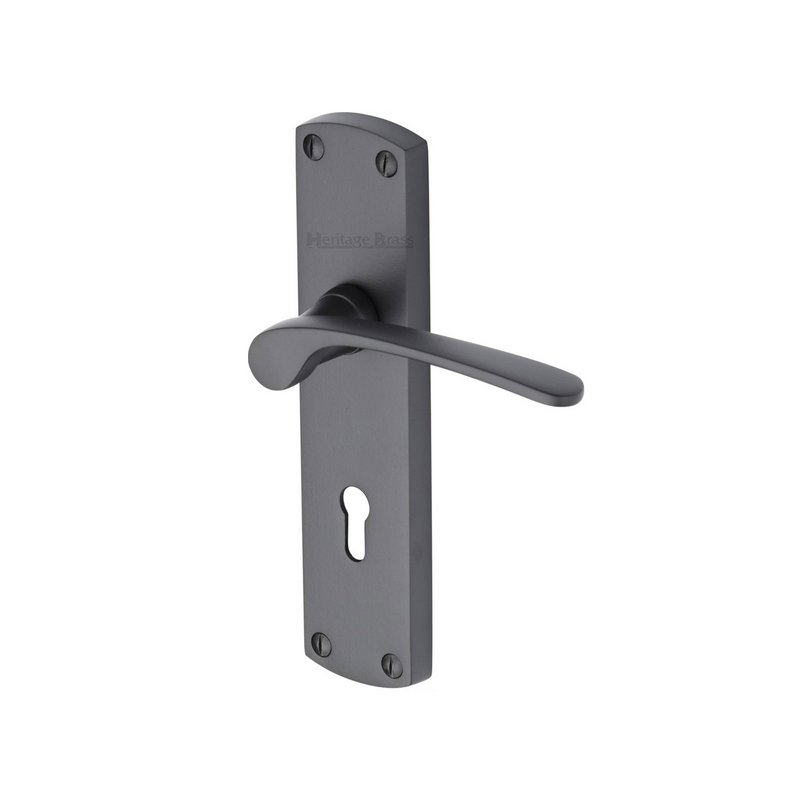 Diplomat Door Handle on Plate - DIP7800-BKMT