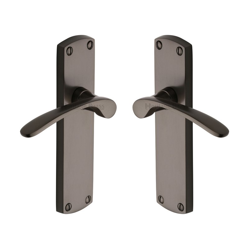 Diplomat Door Handle on Plate - DIP7810-MB