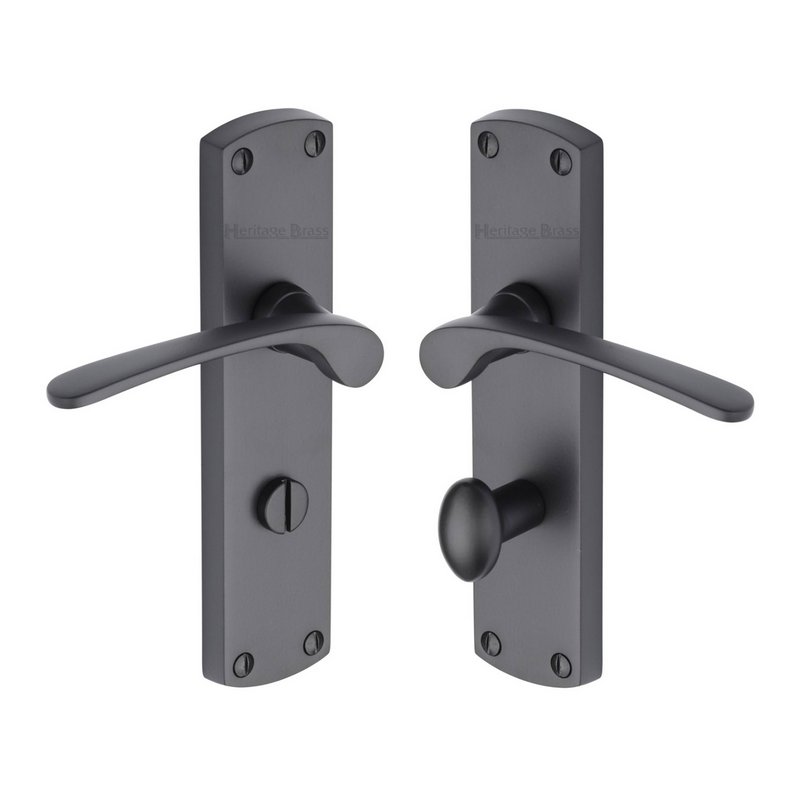 Diplomat Door Handle on Plate - DIP7830-BKMT