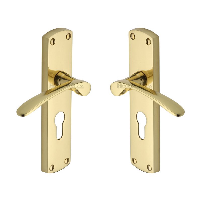 Diplomat Door Handle on Plate - DIP7848-PB