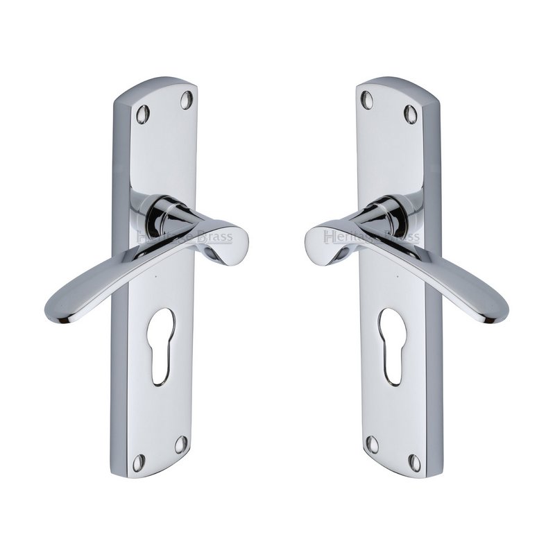 Diplomat Door Handle on Plate - DIP7848-PC