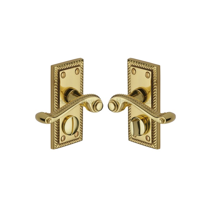 Georgian Short Door Handle on Plate - G055-PB