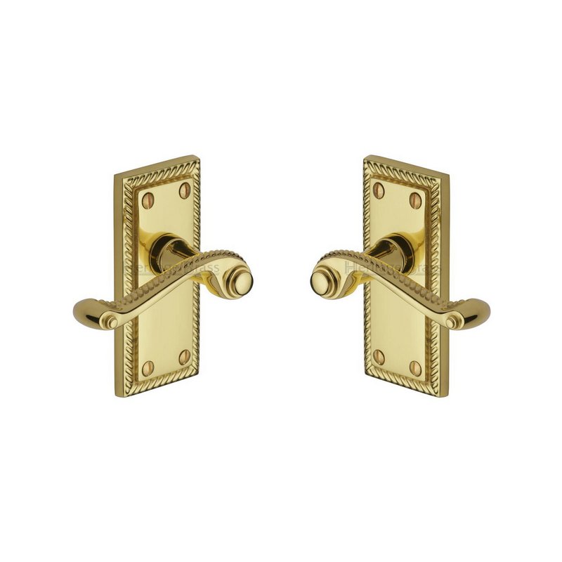 Georgian Short Door Handle on Plate - G060-PB