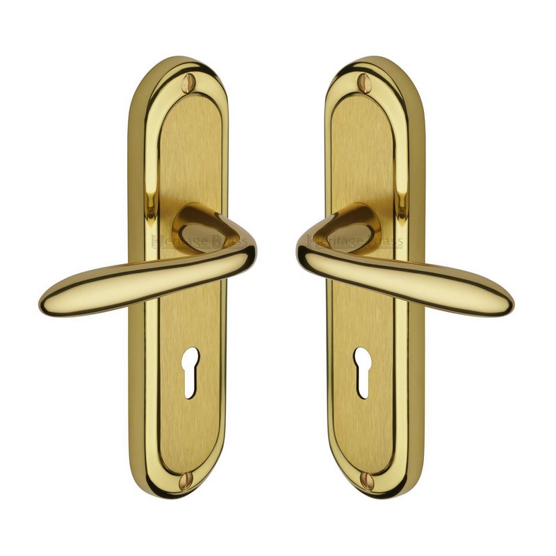Henley Door Handle on Plate - HEN1200-MF