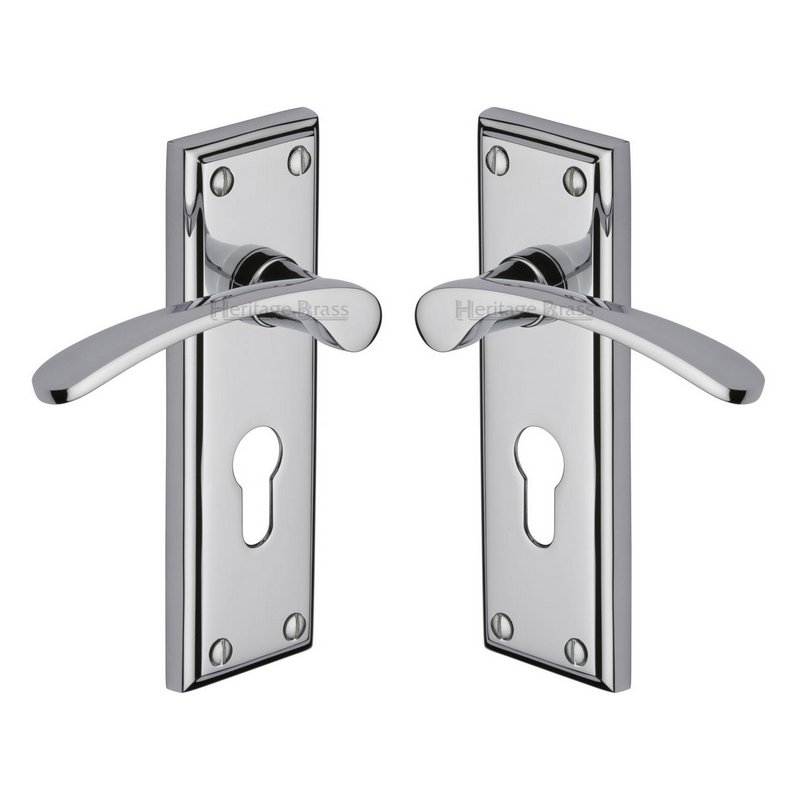 Hilton Door Handle on Plate - HIL8648-PC