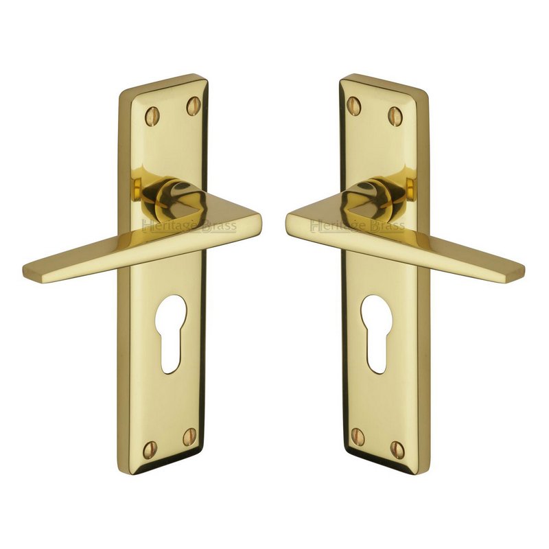 Kendal Door Handle on Plate - KEN6848-PB