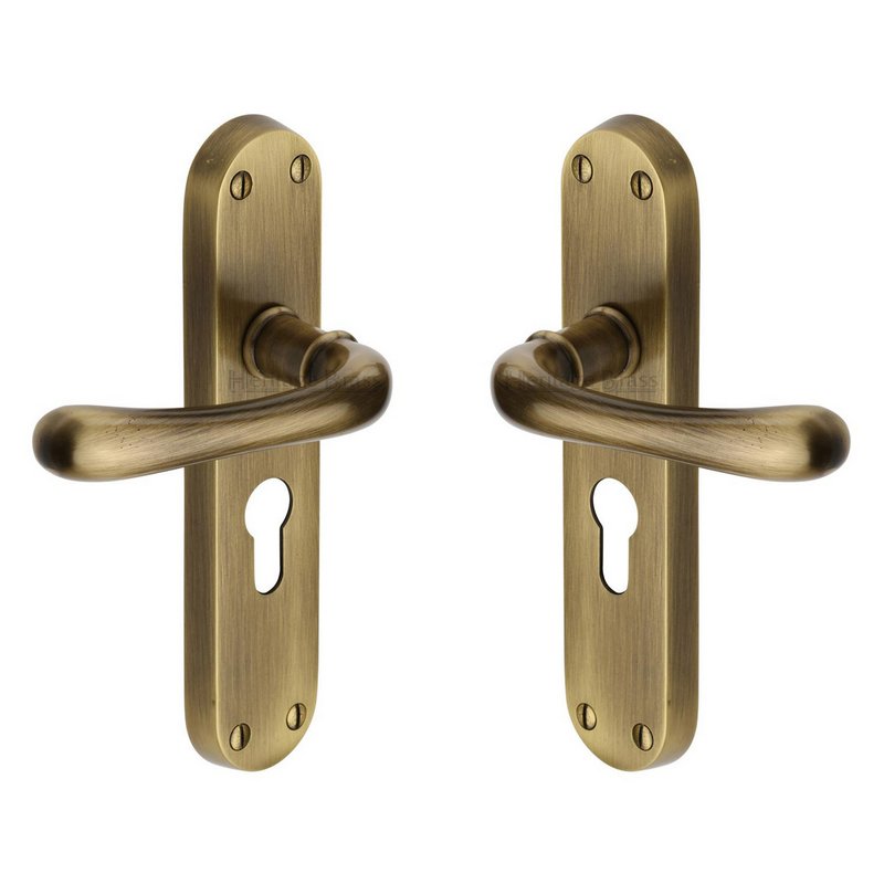 Luna Door Handle on Plate - LUN5348-AT