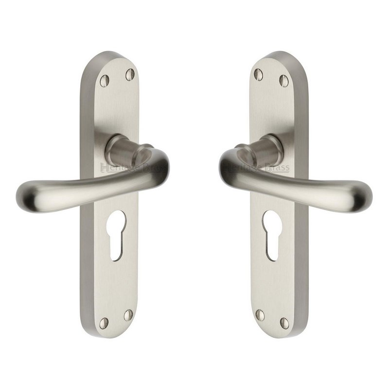 Luna Door Handle on Plate - LUN5348-SN