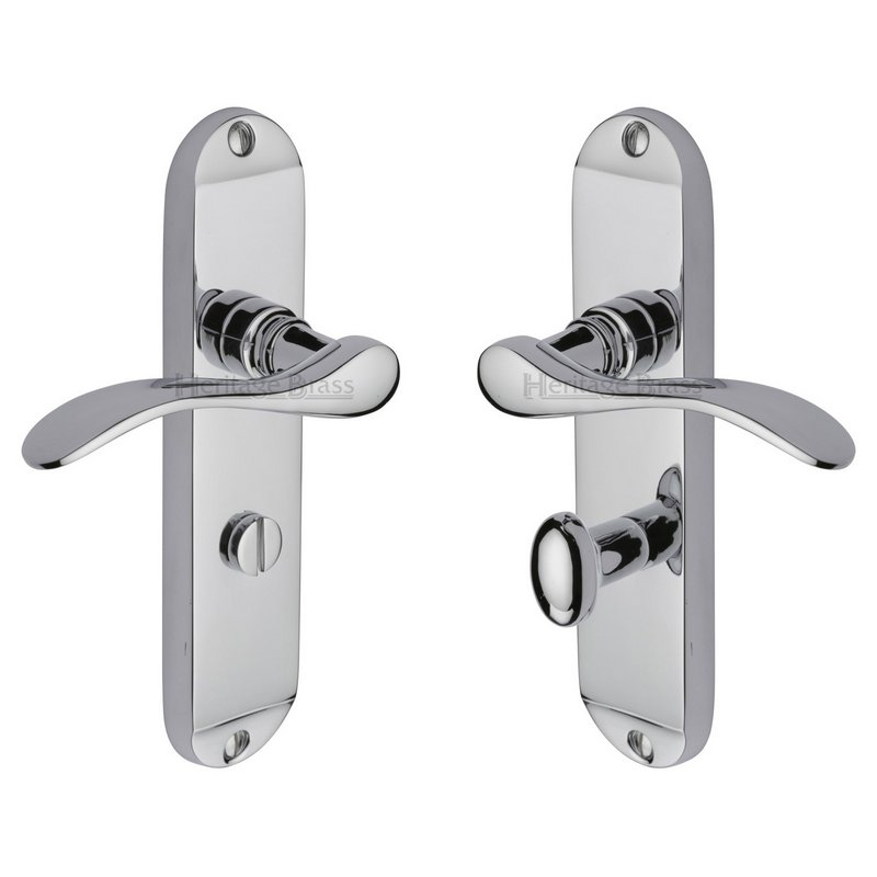Maya Door Handle on Plate - MAY7630-PC
