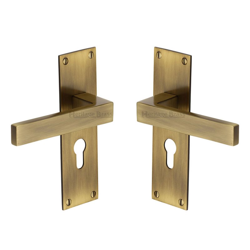 Metro Door Handle on Plate - MET4948-AT
