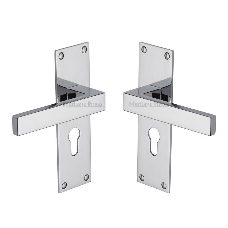 Metro Door Handle on Plate - MET4948-PC