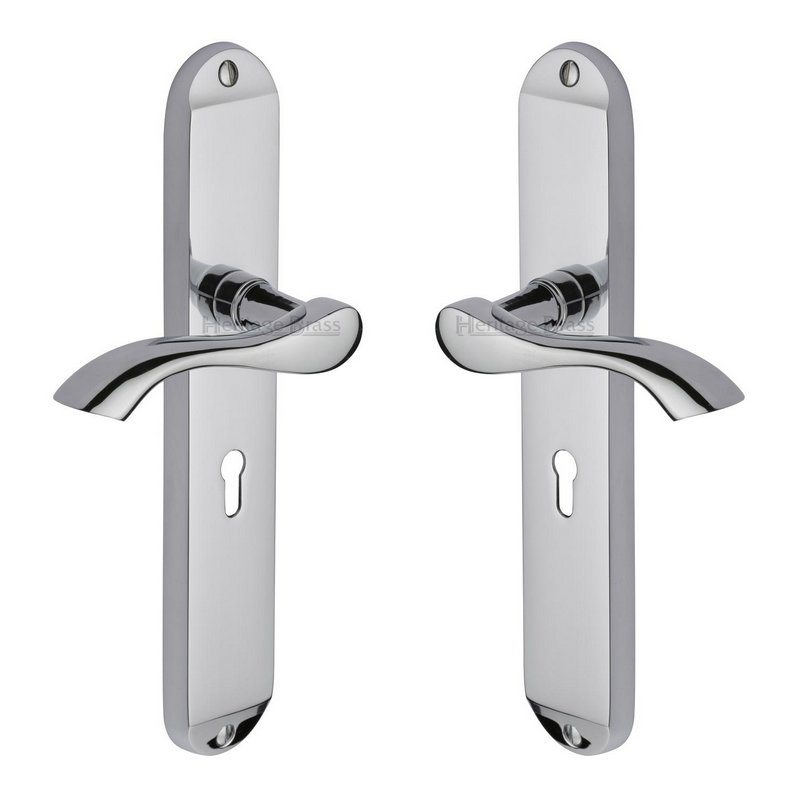 Algarve Long Door Handle on Plate - MM7200-PC
