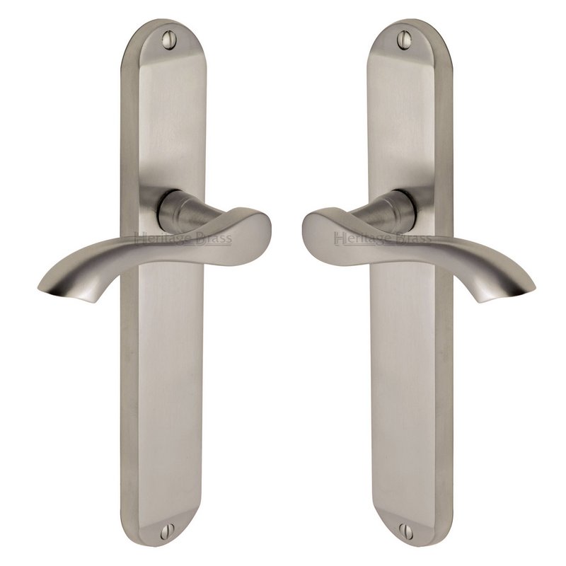 Algarve Long Door Handle on Plate - MM7210-SN