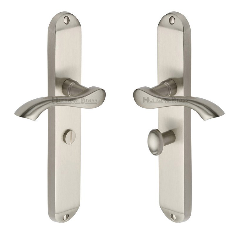 Algarve Long Door Handle on Plate - MM7230-SN