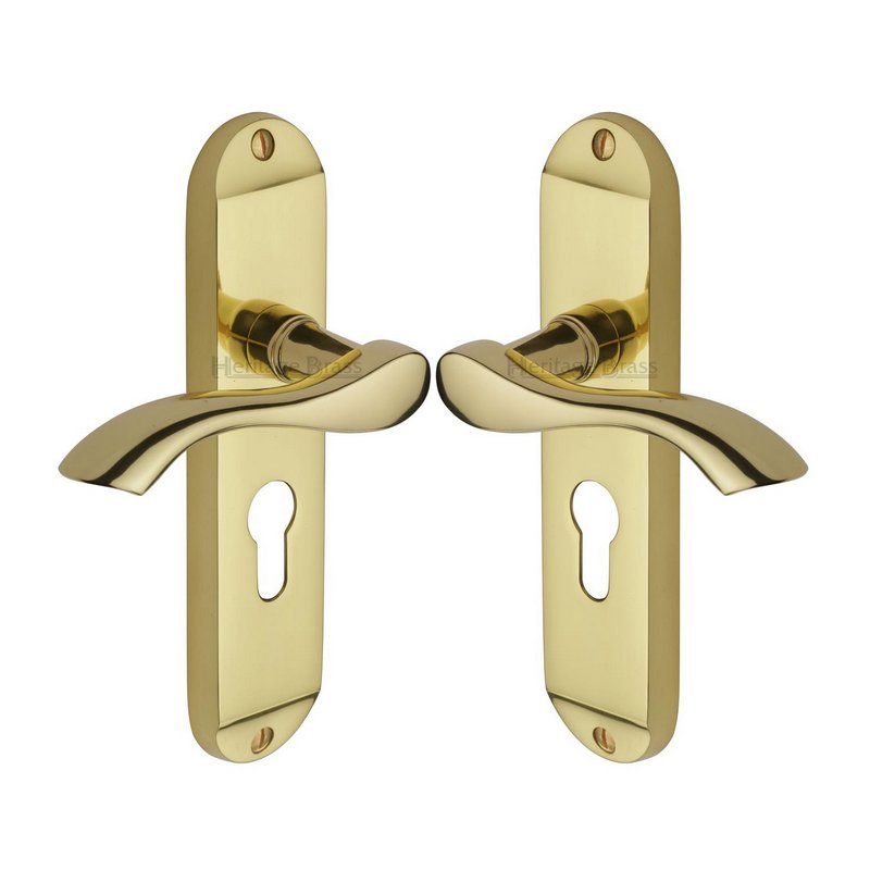 Algarve Door Handle on Plate - MM925-PB