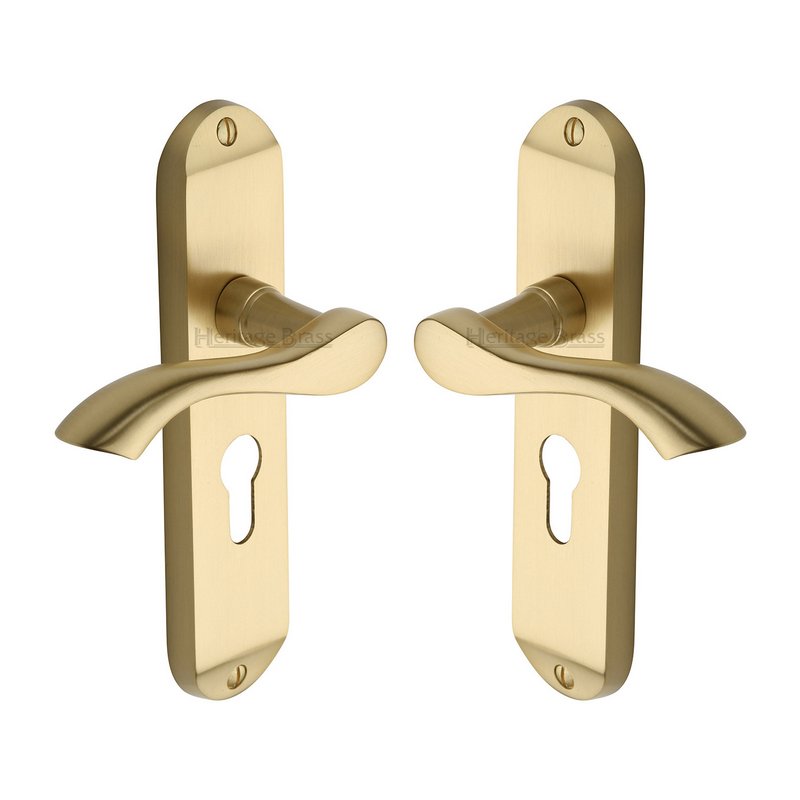 Algarve Door Handle on Plate - MM925-SB