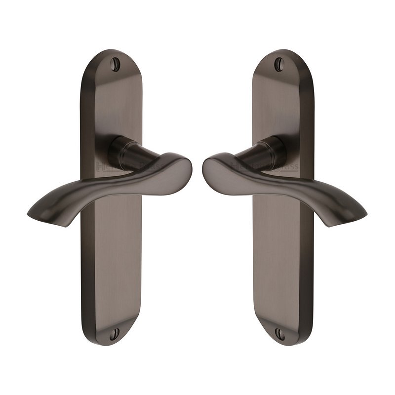 Algarve Door Handle on Plate - MM927-MB