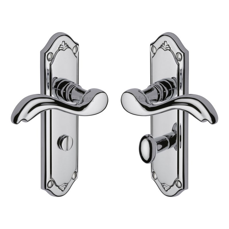 Lisboa Door Handle on Plate - MM993-PC