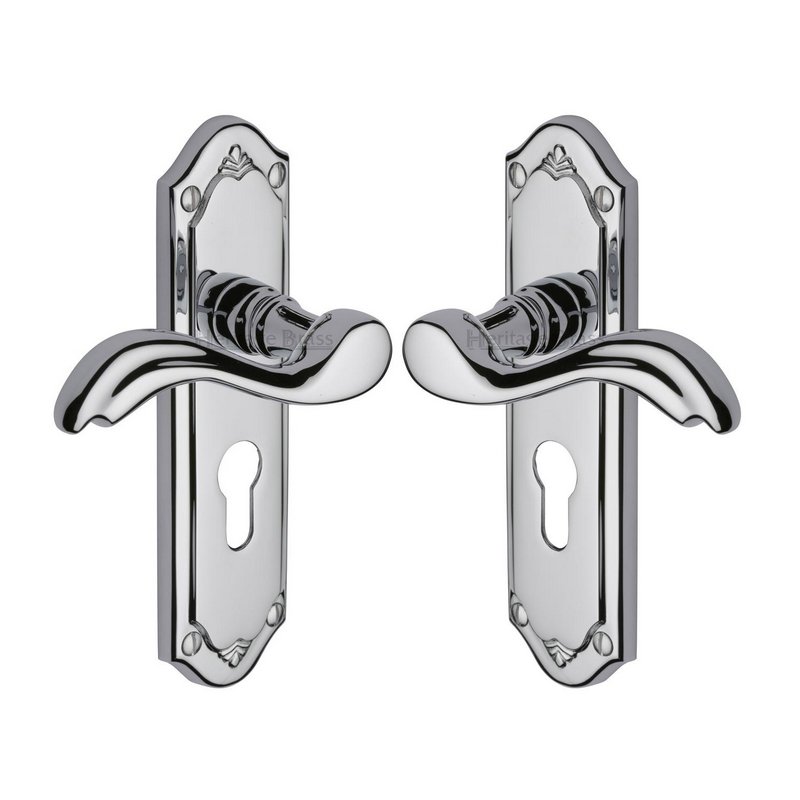 Lisboa Door Handle on Plate - MM994.48-PC