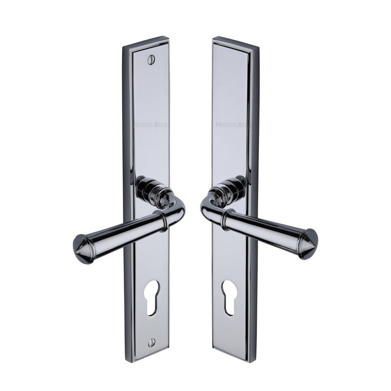 Colonial RH Door Handle on Plate - MP1932.RH-PC