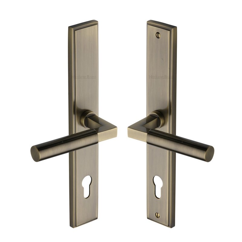 Bauhaus LH Door Handle on Plate - MP2259.LH-AT