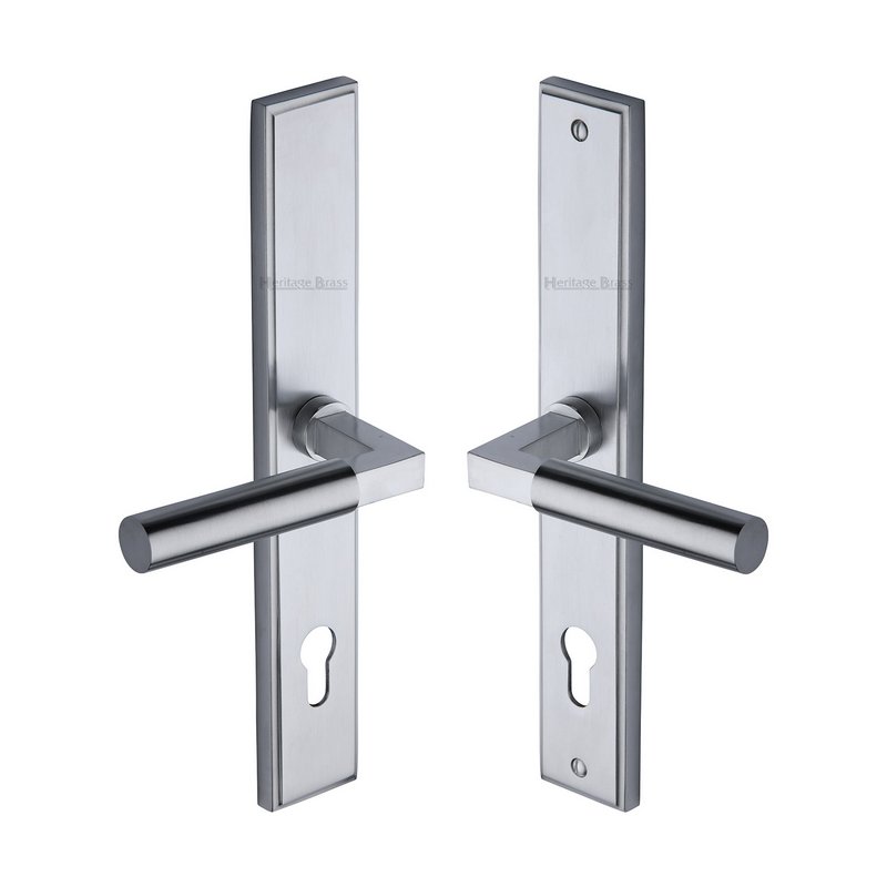 Bauhaus LH Door Handle on Plate - MP2259.LH-SC