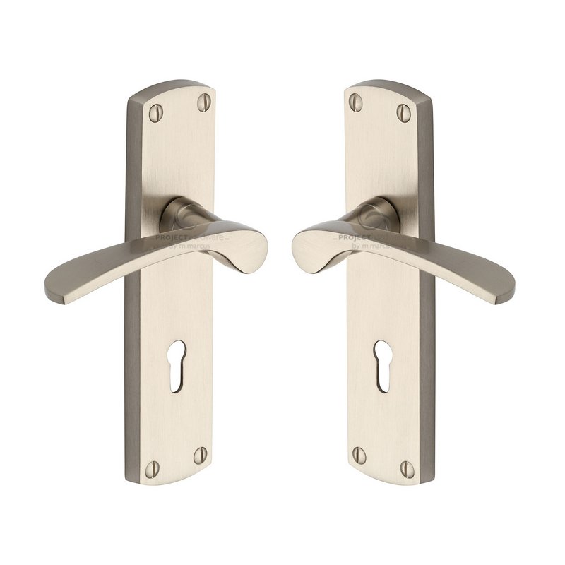 Luca Door Handle on Plate - PR400-SN