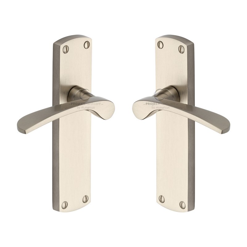 Luca Door Handle on Plate - PR410-SN