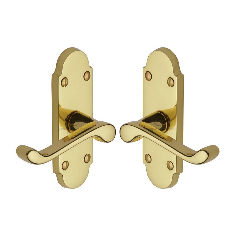 Milton Short Door Handle on Plate - PR505-PB