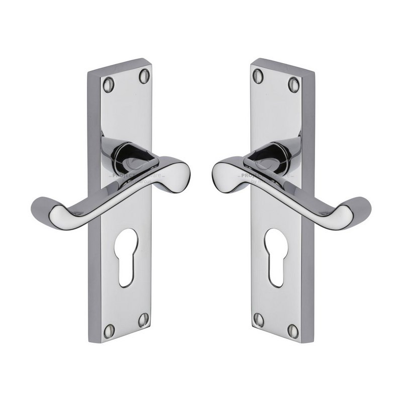 Malvern Door Handle on Plate - PR648-PC