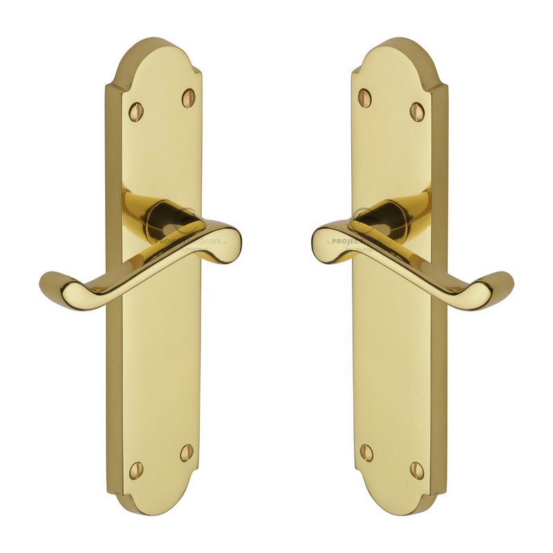 Kensington Door Handle on Plate - PR7084-PB