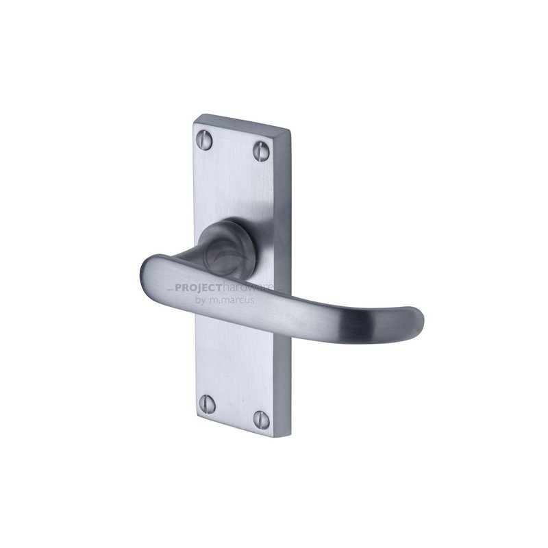Avon Short Door Handle on Plate - PR910-SC