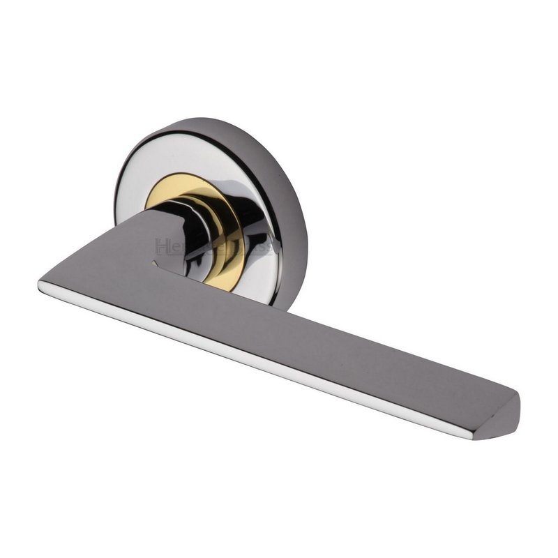 Pyramid Door Handle on Round Rose - PYD3535-CB