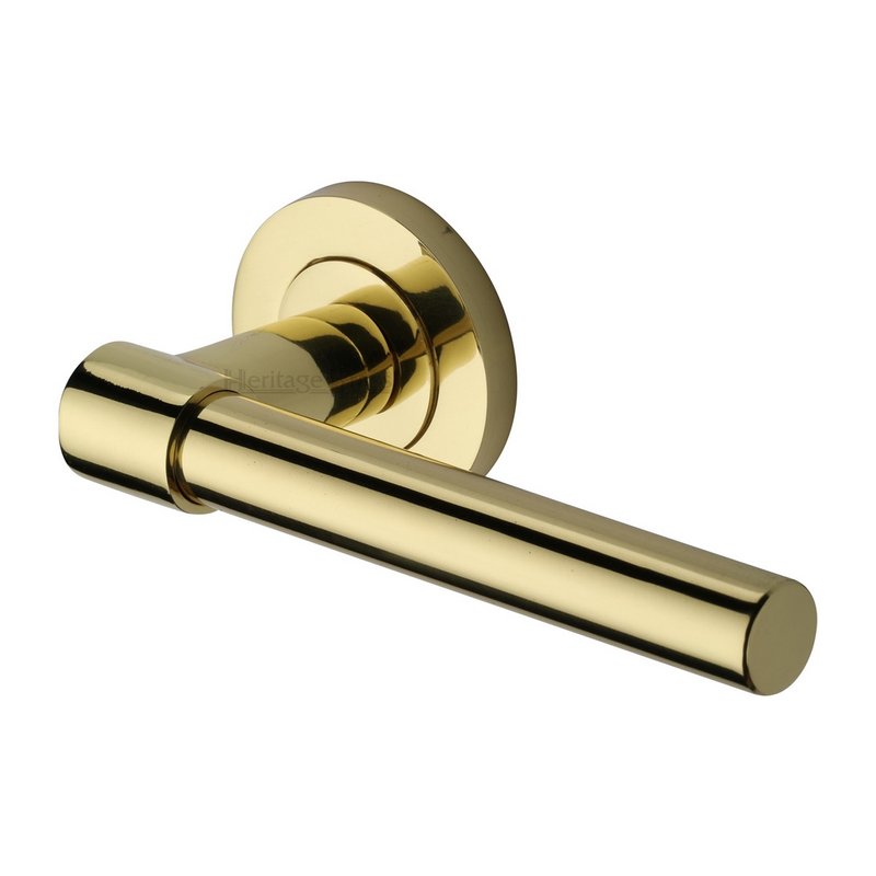 Phoenix Door Handle on Round Rose - RS2017-PB