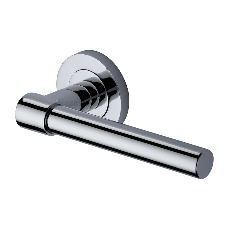 Phoenix Door Handle on Round Rose - RS2017-PC