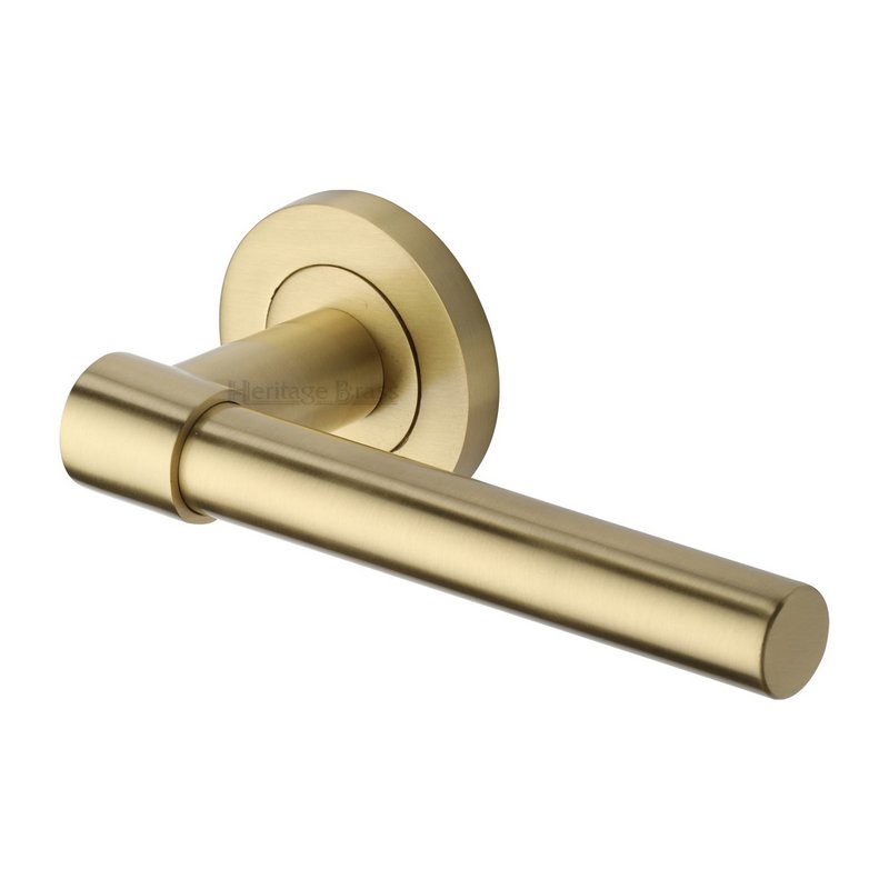 Phoenix Door Handle on Round Rose - RS2017-SB