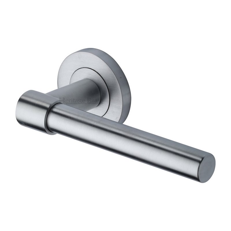 Phoenix Door Handle on Round Rose - RS2017-SC